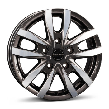 Borbet CW5 mistral anthracite glossy polished 6,5x16 5x120 ET60 CB65.1 R14 1260 kg