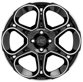 MSW 83 Gloss Black Full Polished 7x17 5x114.3 ET32 CB73,1 60° 690 kg