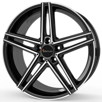 Avus AC-515 Black Polished 8,5x18 5x112 ET45 CB66.6 R14 735 kg