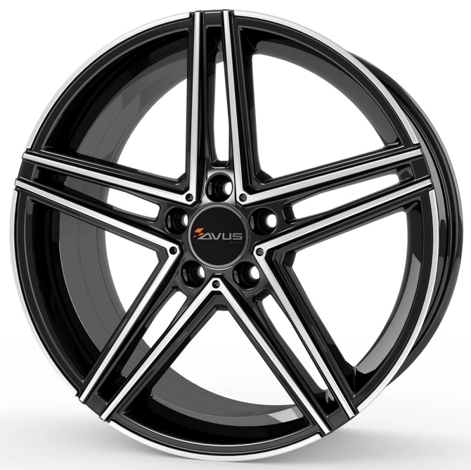 Avus AC-515 Black Polished 8,5x18 5x112 ET45 CB66.6 R14 735 kg