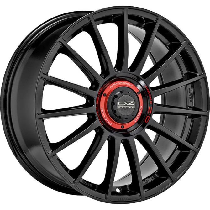 OZ Racing Superturismo Evoluzione Gloss Black + Red Lettering 8,5x20 5x112 ET45 CB79,0 R12 815 kg