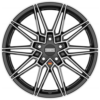 Fondmetal Thoe Glossy Black Machined 8x19 5x112 ET26 CB66,6 60° 775 kg