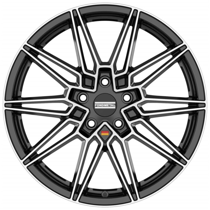 Fondmetal Thoe Glossy Black Machined 8x19 5x112 ET26 CB66,6 60° 775 kg