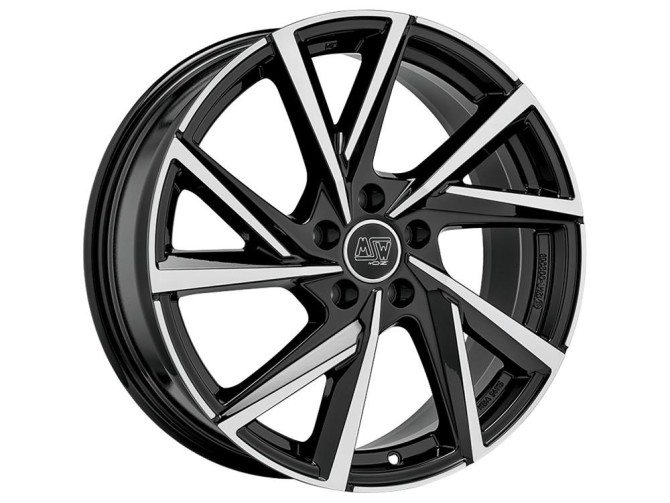 MSW 80-5 Gloss Black Full Polished 7x17 5x112 ET46 CB57,1 R13 690 kg