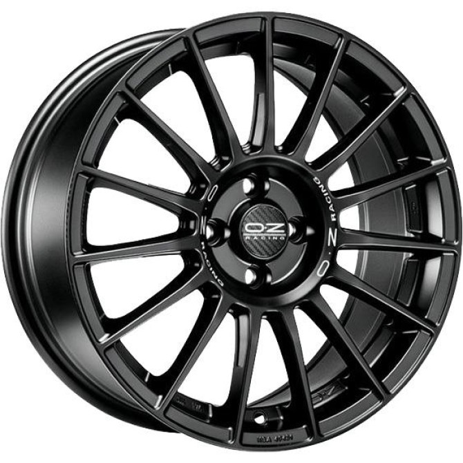 OZ Racing Superturismo LM Matt Black Silver Lettering 8,5x19 5x114.3 ET38 CB75.0 60° 725 kg