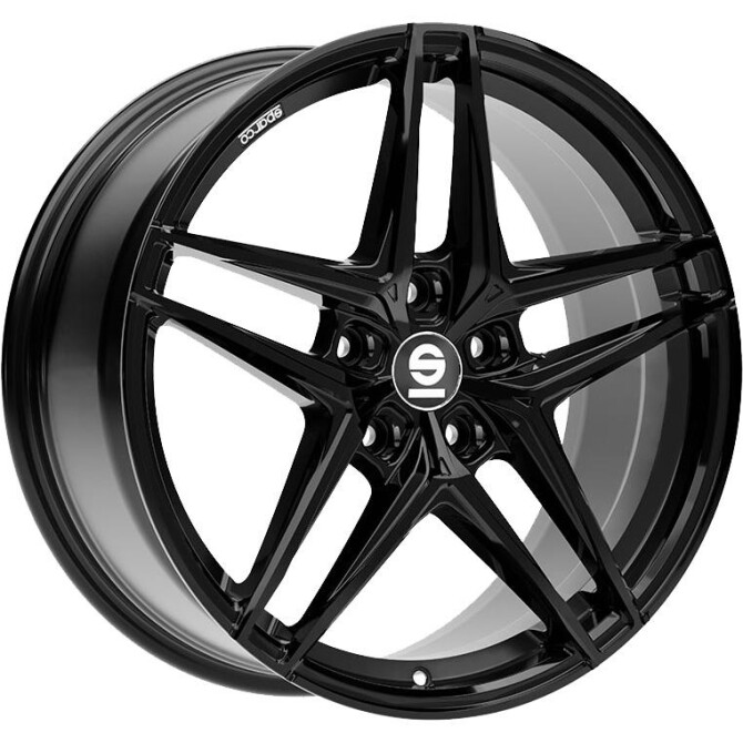 Sparco Record Gloss Black 8,5x19 5x108 ET45 CB73.1 60° 610 kg