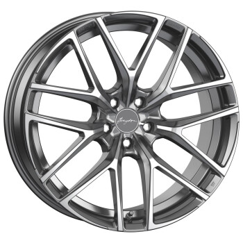 Breyton Hibonit Matt Gun Polished Face 10x20 5x112 ET38 CB66,6 60° 750 kg