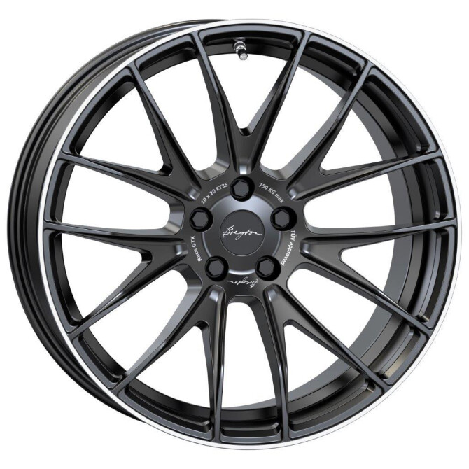 Breyton Race GTX Matt Black with Polished Lip 10x20 5x112 ET35 CB66,6 60° 750 kg