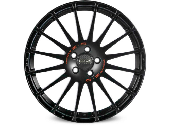 OZ Racing Superturismo GT Matt Black Red Lettering 7x17 5x114.3 ET45 CB64,1 R12 650 kg