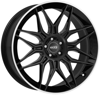 Dotz LongBeach dark Black/polished lip 9x20 5x112 ET38 CB66.6 R14 1045 kg