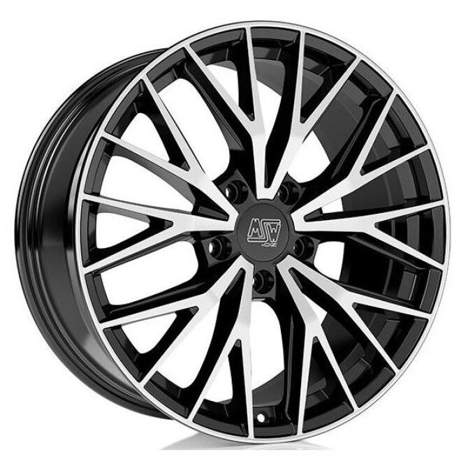 MSW 44 Gloss Black Full Polished 10x20 5x130 ET49 CB66,6 R14 950 kg