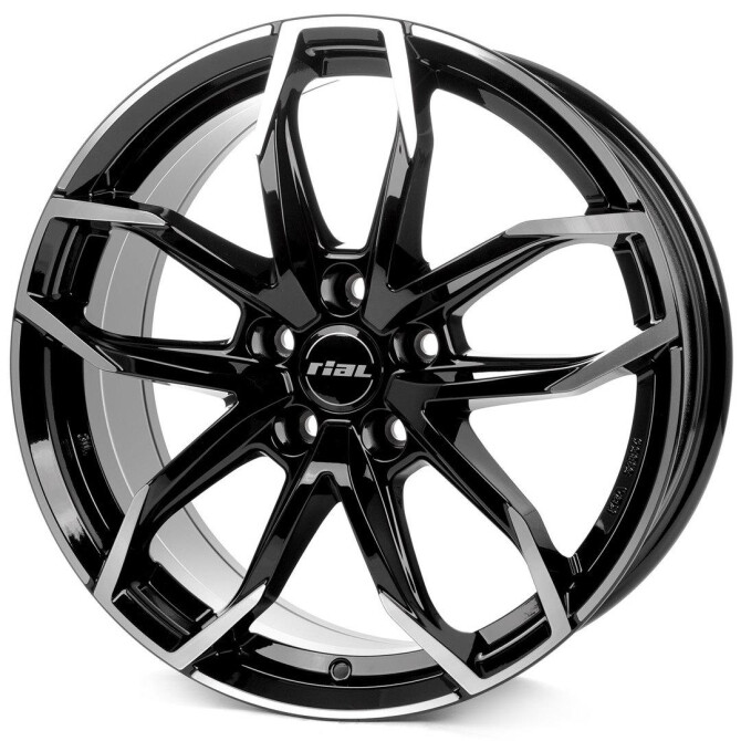 Rial Lucca diamond-black frontpolished 7,5x17 5x114.3 ET45 CB70,1 60° 760 kg
