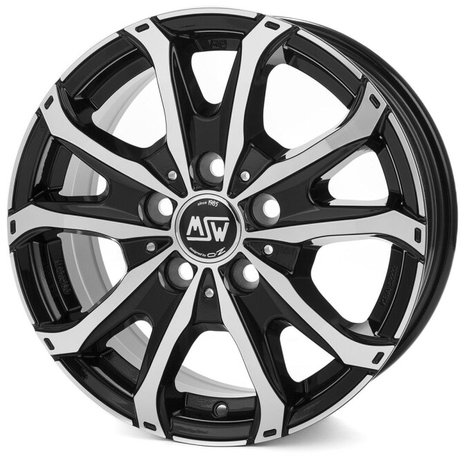 MSW 48 Van Gloss Black Full Polished 7x16 5x108 ET46 CB65,1 60° 1000 kg