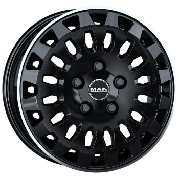 MAK Overland Gloss Black Mirror Ring 6,5x16 5x118 ET65 CB71,1 60° 1350 kg